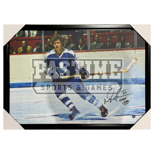 Darryl Sittler Autographed Toronto Maple Leafs Canvas (Blue Action) - Pastime Sports & Games