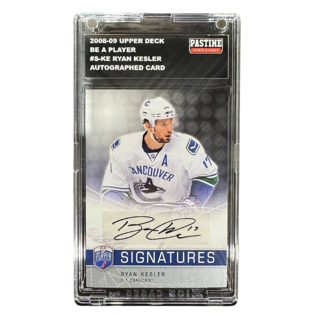Ryan Kesler 2008-09 Upper Deck Be A Player Autographed Card #S-KE Encased in Magpro - Pastime Sports & Games