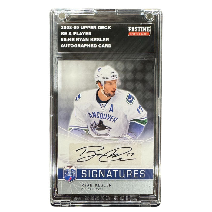 Ryan Kesler 2008-09 Upper Deck Be A Player Autographed Card #S-KE Encased in Magpro - Pastime Sports & Games