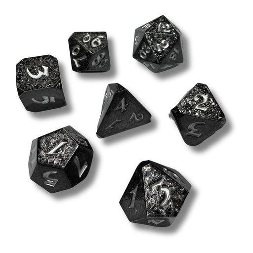 Die Hard Dice 7pc RPG Set Shadowlands With Silver