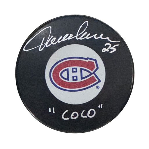Jacques Lemaire Autographed Montreal Canadiens Hockey Puck (Small Logo) - Pastime Sports & Games