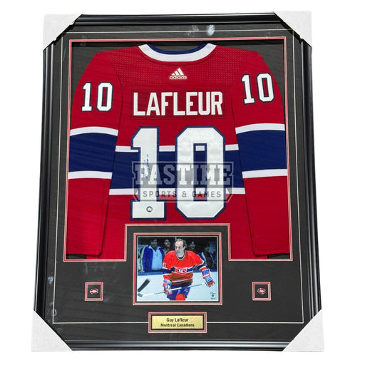 Guy Lafleur Autographed Framed Montreal Canadiens Jersey