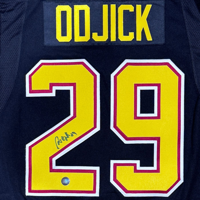 Gino Odjick Autographed Custom Stitched Fanatics Vancouver Canucks Skate Jersey - Pastime Sports & Games