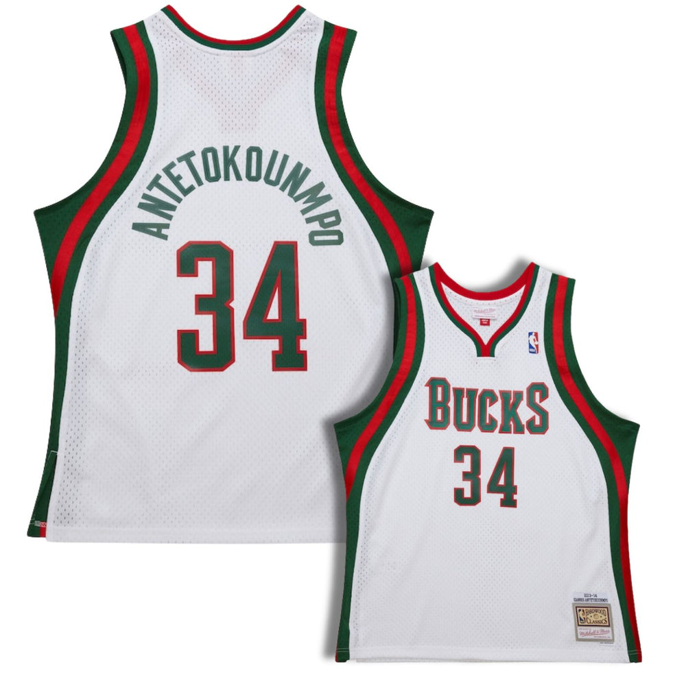 Milwaukee Bucks Giannis Antetokounmpo White 2013-14 Hardwood Classics Swingman Jersey - Pastime Sports & Games