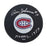 Tom Johnson Autographed Montreal Canadiens Hockey Puck (Small Logo) - Pastime Sports & Games
