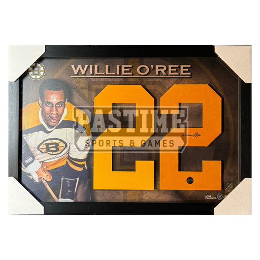 Willie O'Ree Autographed Boston Bruins Framed Numbers - Pastime Sports & Games