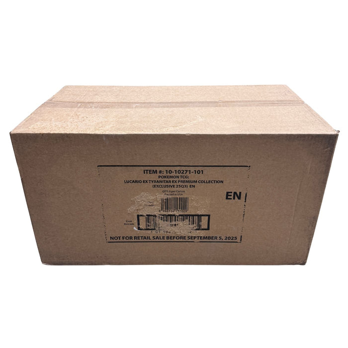 Pokemon Prismatic Evolutions Lucario ex & Tyranitar ex Premium Collection Box - Pastime Sports & Games