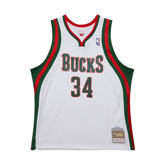 Milwaukee Bucks Giannis Antetokounmpo White 2013-14 Hardwood Classics Swingman Jersey - Pastime Sports & Games
