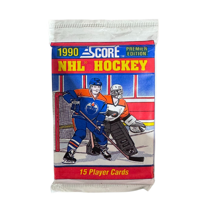 1990/91 Score NHL Hockey Premier Edition Hobby American Wax Pack/Box - Pastime Sports & Games