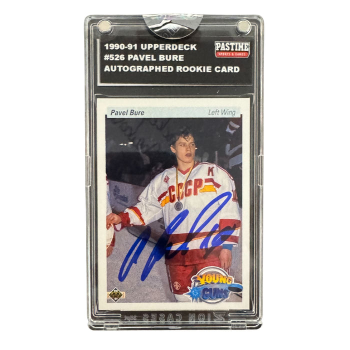 Pavel Bure Autographed 1990/91 Young Guns Rookie Card Encased in Slabmag