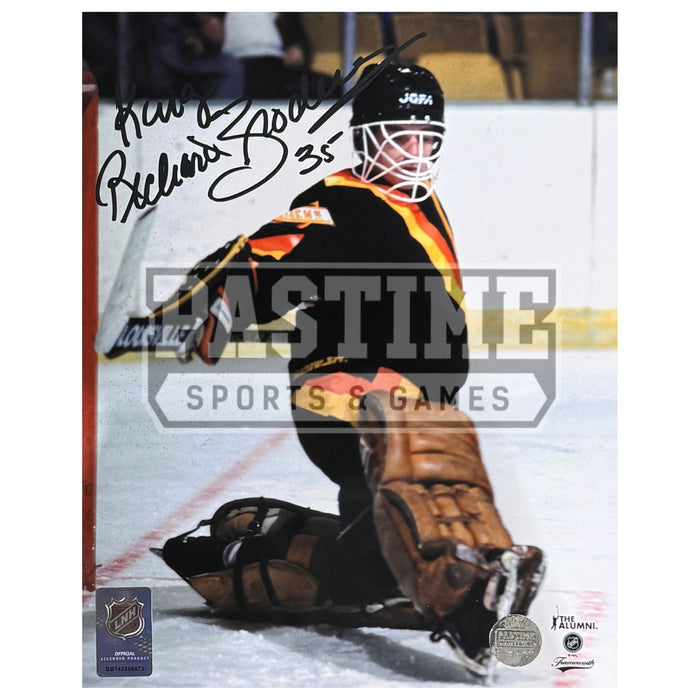 Richard Brodeur Autographed Vancouver Canucks Photo (Making A Save) - Pastime Sports & Games