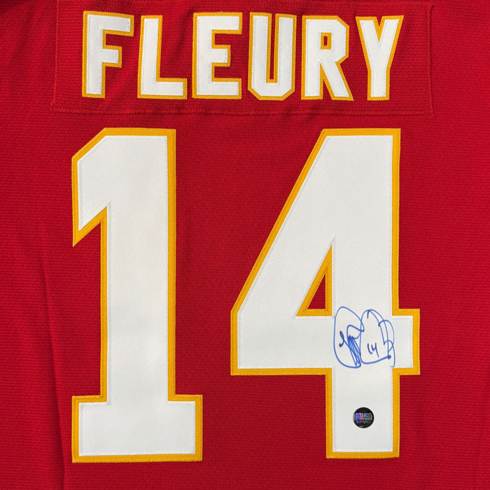 Theoren Fleury Autographed Calgary Flames Mitchell & Ness 1988/89 Vintage Hockey Jersey - Pastime Sports & Games