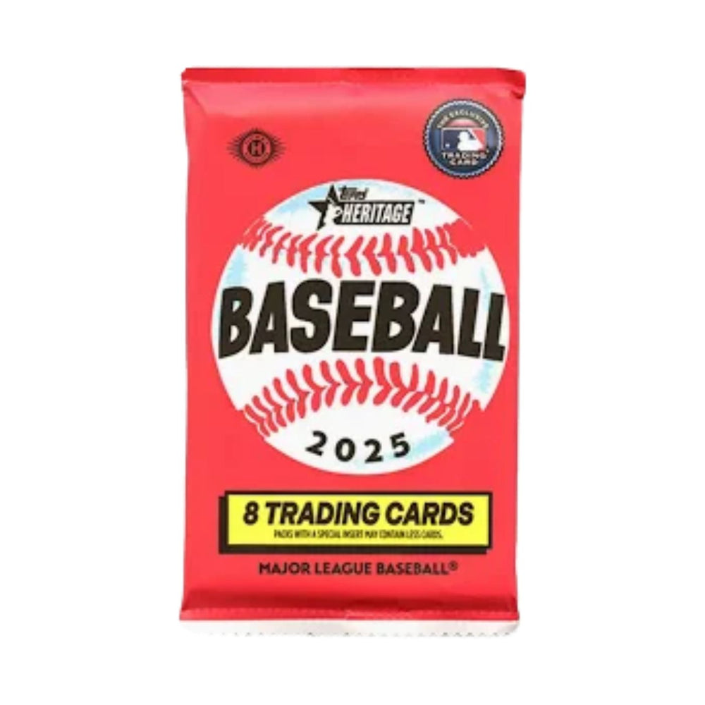 2025 Topps Heritage MLB Baseball Retail Pack - Pastime Sports & Games