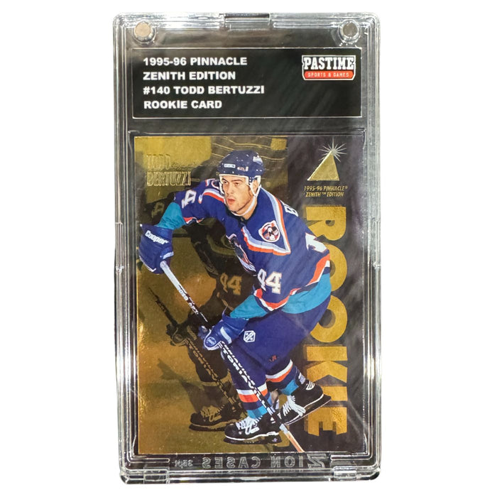 Todd Burtuzzi 1995-96 Pinnacle Zenith Edition Rookie Card #140 Encased in Magpro - Pastime Sports & Games