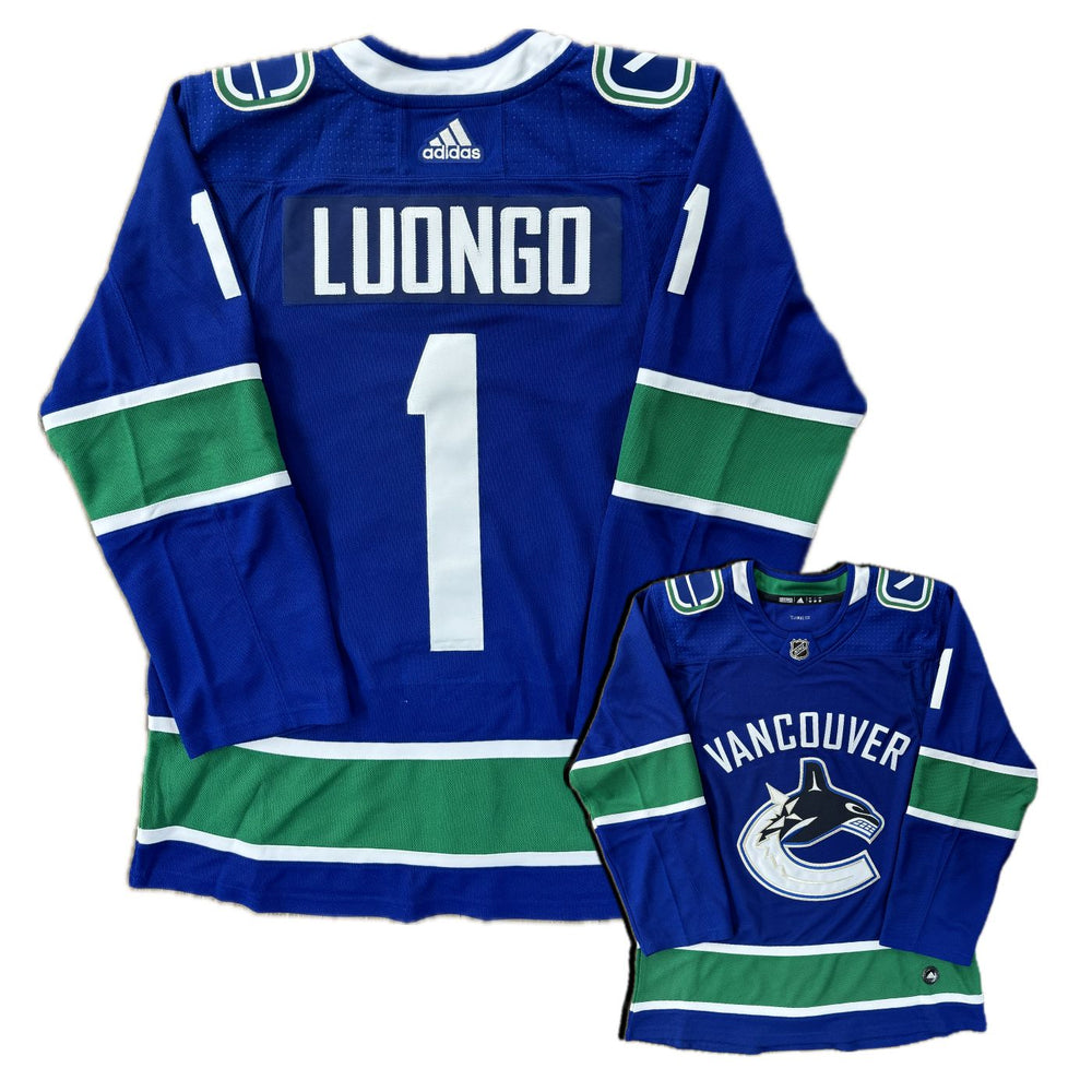 Vancouver Canucks Roberto Luongo Adidas Custom Stitched Blue Jersey