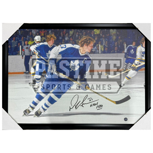 Darryl Sittler Autographed Toronto Maple Leafs Canvas (Skating) - Pastime Sports & Games