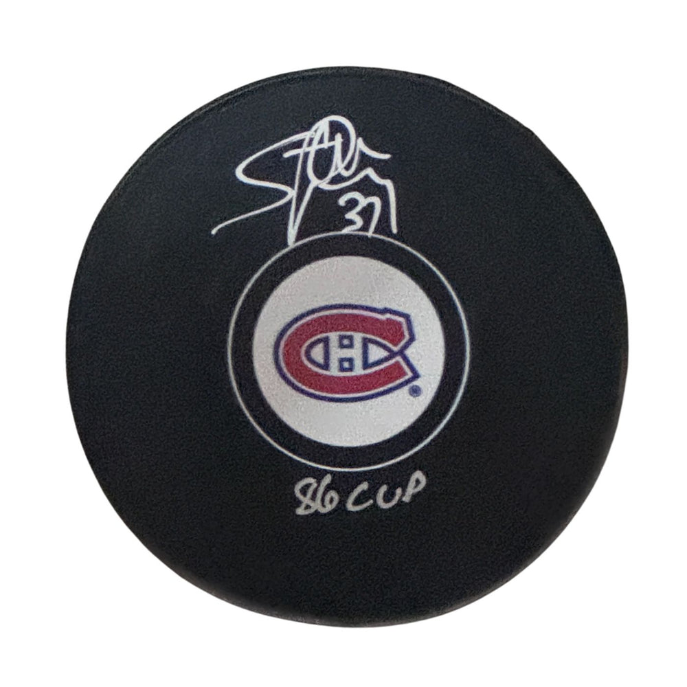Steve Penny Autographed Montreal Canadiens Hockey Puck (Small Logo) - Pastime Sports & Games