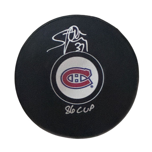 Steve Penny Autographed Montreal Canadiens Hockey Puck (Small Logo) - Pastime Sports & Games