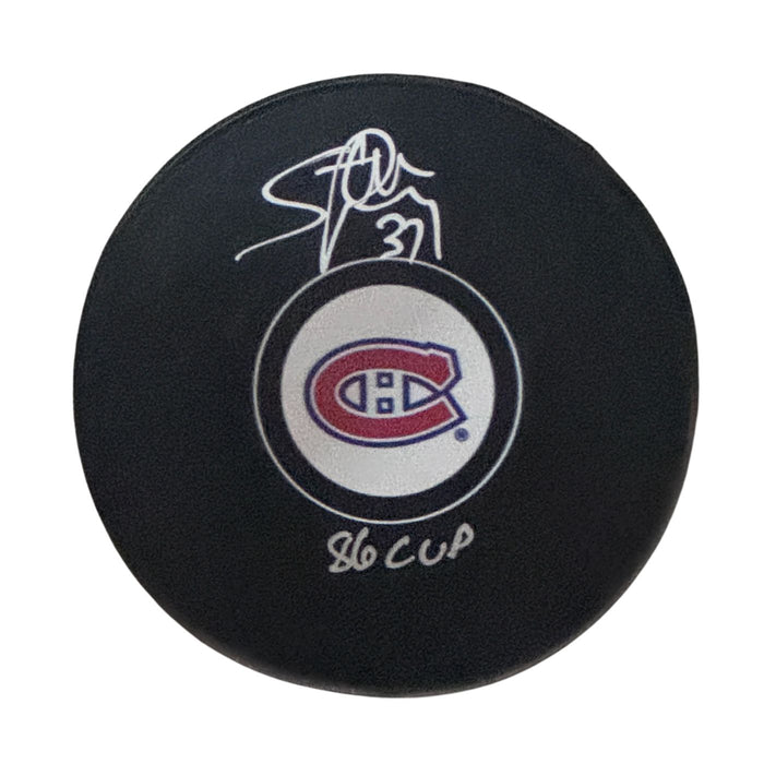 Steve Penny Autographed Montreal Canadiens Hockey Puck (Small Logo) - Pastime Sports & Games