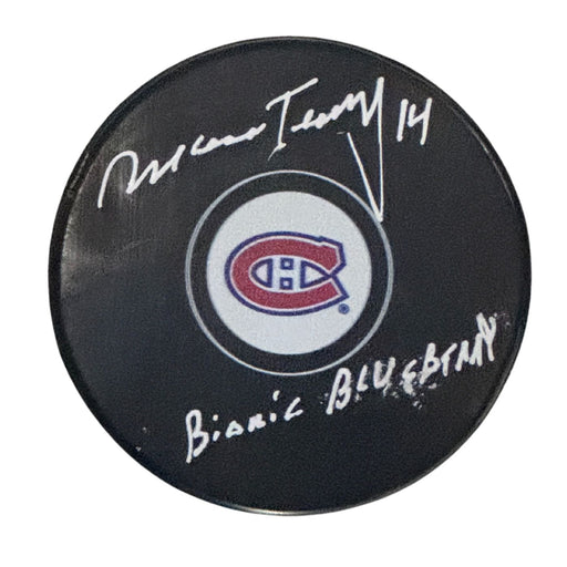 Mario Tremblay Autographed Montreal Canadiens Hockey Puck (Small Logo) - Pastime Sports & Games