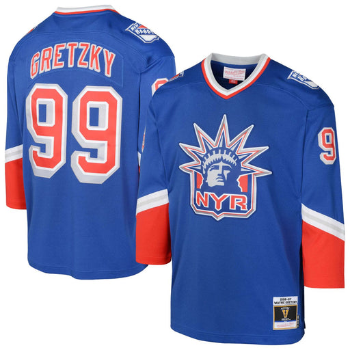 Wayne Gretzky 1996/97 New York Rangers Alternate Navy Blue Line Jersey