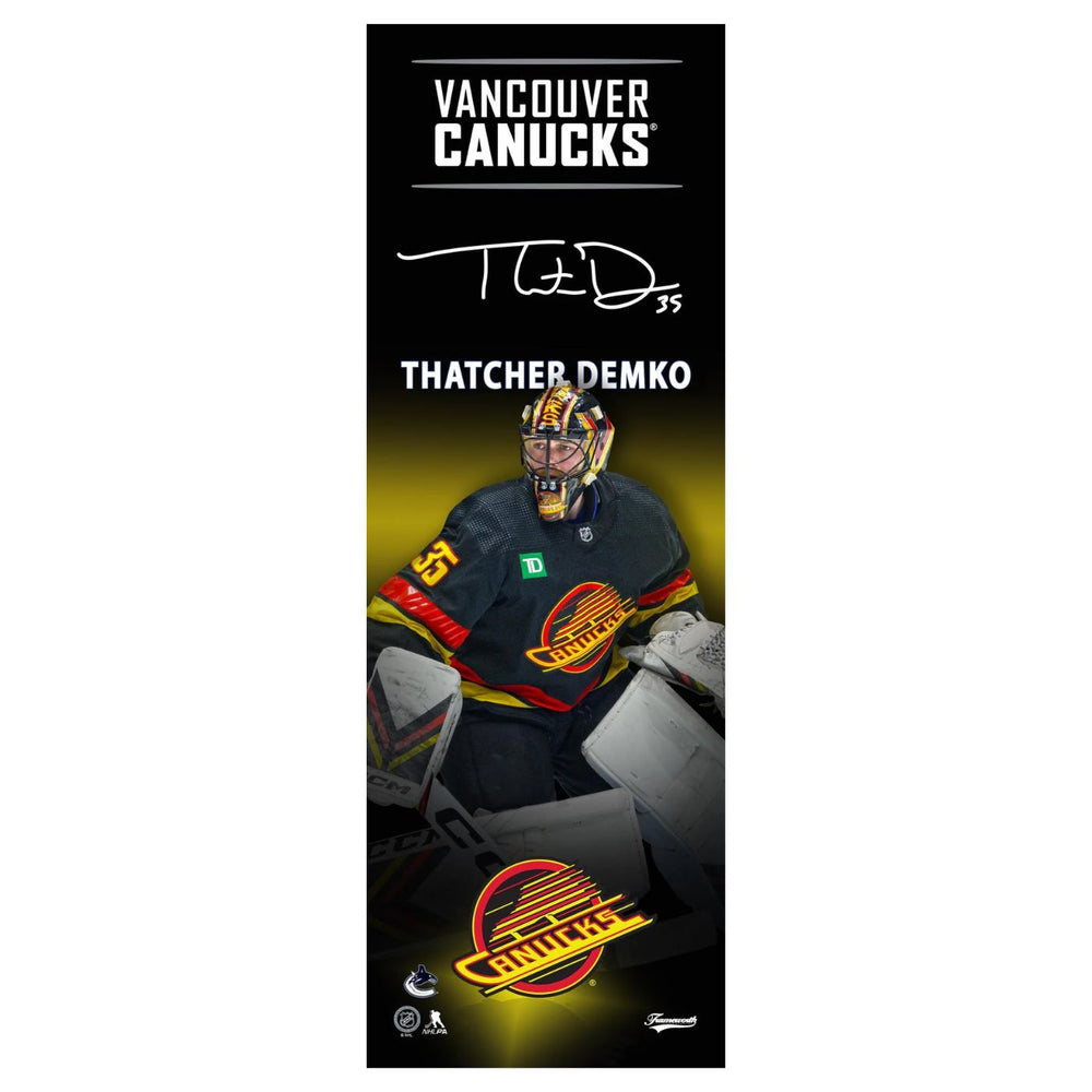 Thatcher Demko Vancouver Canucks 5x15 Player Plaque