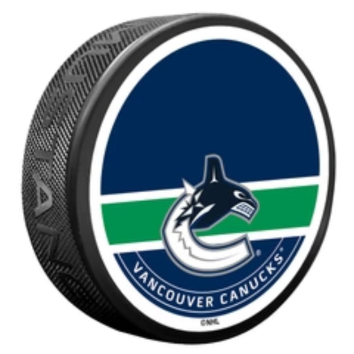 Vancouver Canucks Primary Orca Logo Hockey Pucks (Autograph Puck) - Pastime Sports & Games