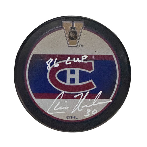 Chris Nilan Autographed Montreal Canadiens Hockey Puck (Full Design) - Pastime Sports & Games