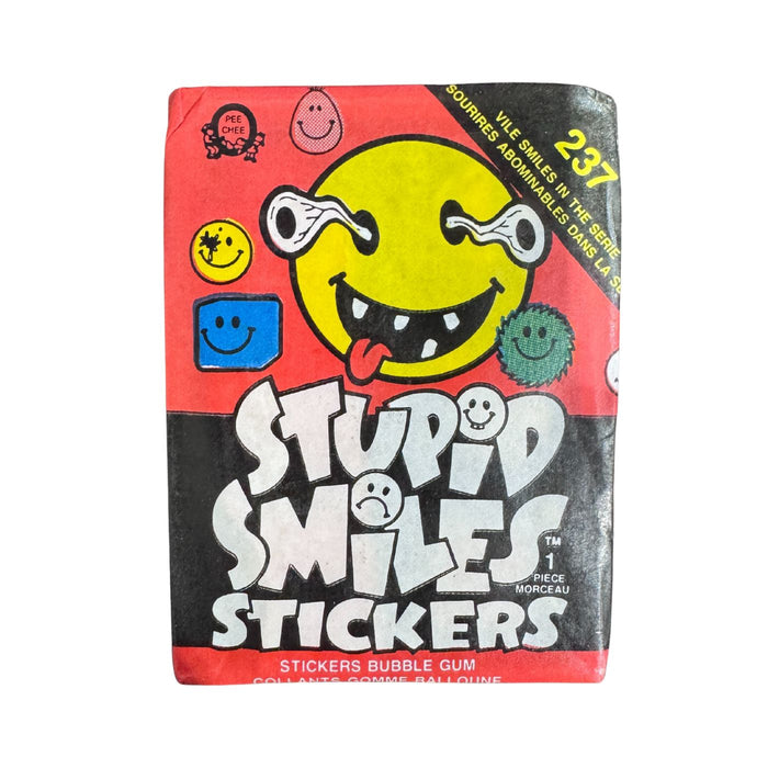 1989 O Pee Chee Stupid Smiles Stickers Pack / Box - Pastime Sports & Games