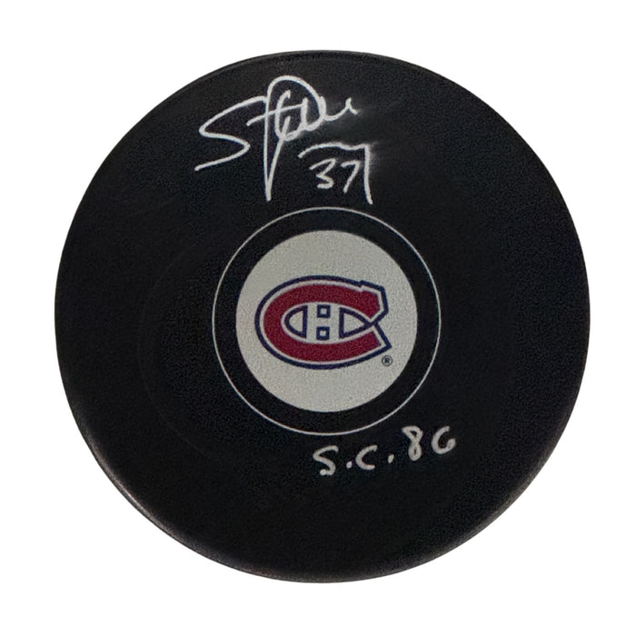 Steve Penny Autographed Montreal Canadiens Hockey Puck (Small Logo) - Pastime Sports & Games