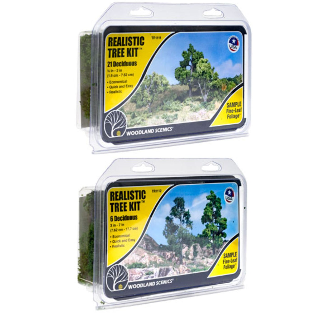 WOODLANDSCENICS TREES 2セットTR 1581、TR1571 Woodland Scenics Realistic Tree Kit Deciduous– Pastime Sports & Games