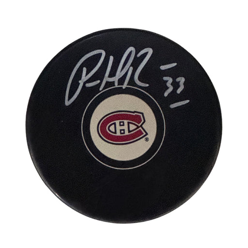 Patrick Roy Autographed Montreal Canadiens Hockey Puck (Small Logo) - Pastime Sports & Games