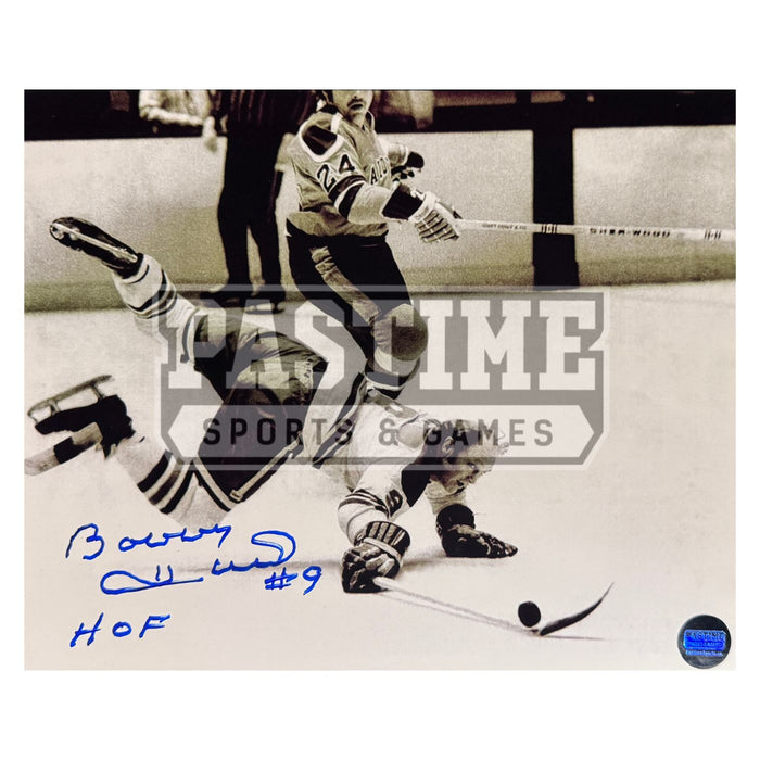 Bobby Hull Autographed Winnipeg Jets Photo (Hitting The Ice) - Pastime Sports & Games