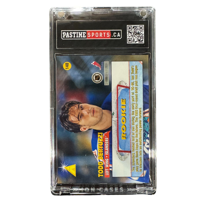 Todd Burtuzzi 1995-96 Pinnacle Zenith Edition Rookie Card #140 Encased in Magpro - Pastime Sports & Games
