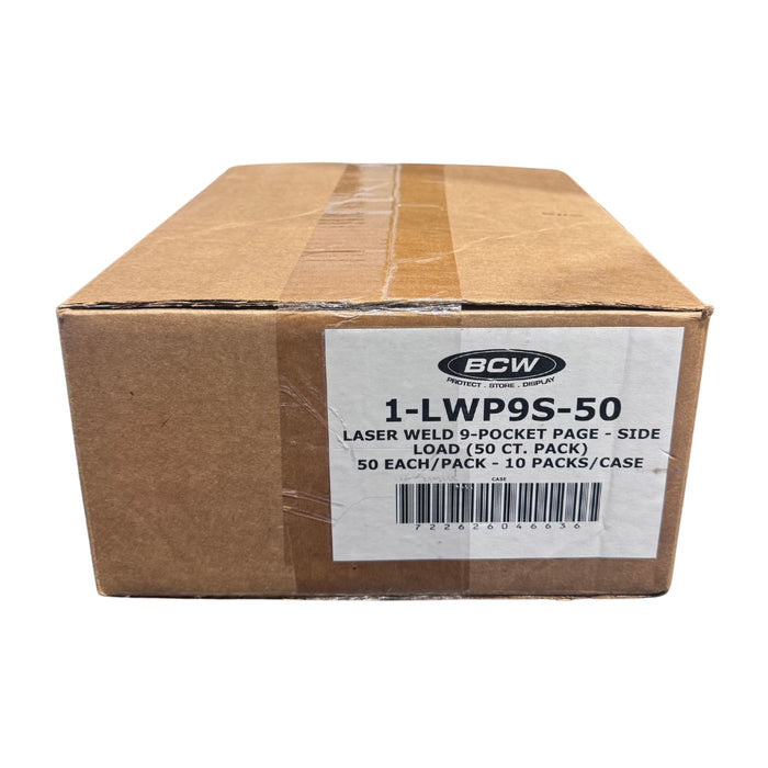 BCW LaserWeld 9-Pocket Page Side Load (50 Ct. Pack) - Pastime Sports & Games