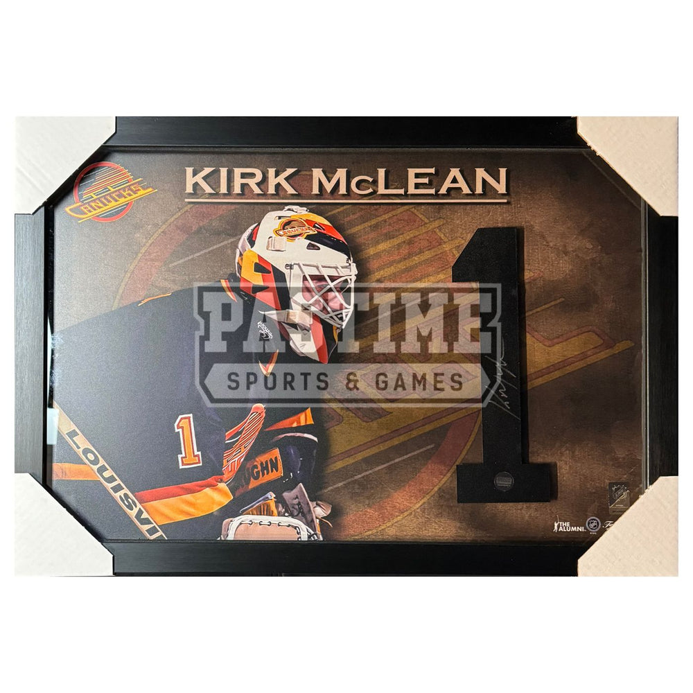 Kirk McLean Autographed Vancouver Canucks Framed Numbers - Pastime Sports & Games