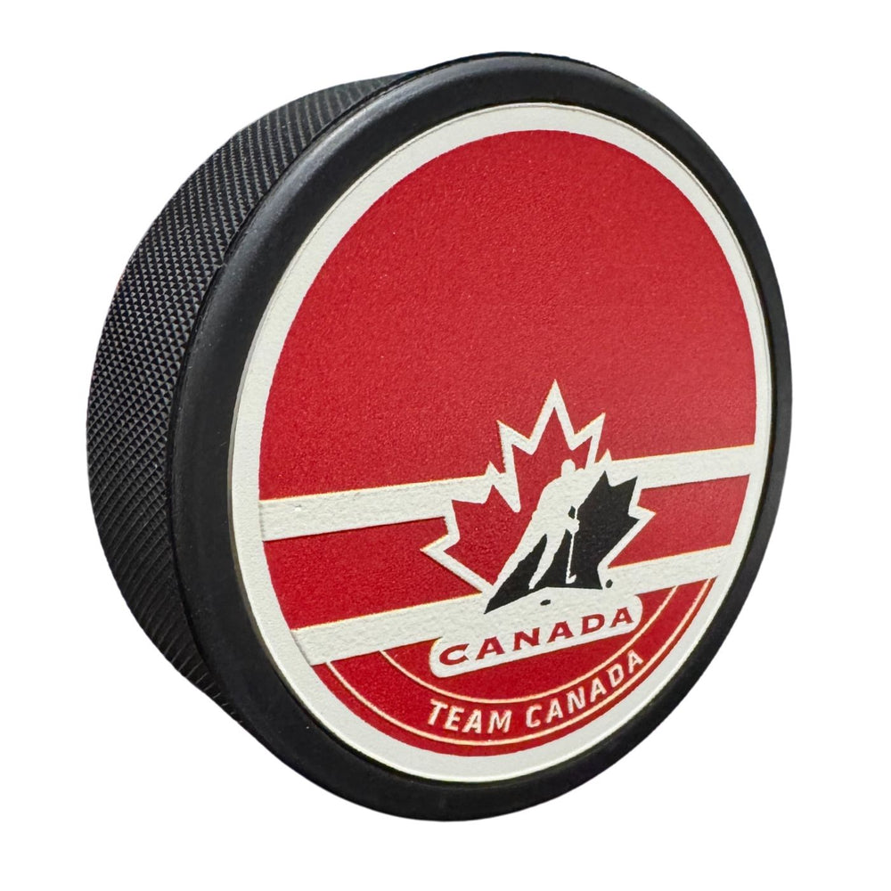 Team Canada Textured Hockey Pucks (Autograph Puck) - Pastime Sports & Games