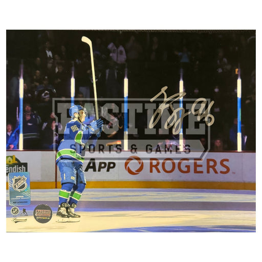 Andrei Kuzmenko Autographed Vancouver Canucks Photo (Celebrating) - Pastime Sports & Games
