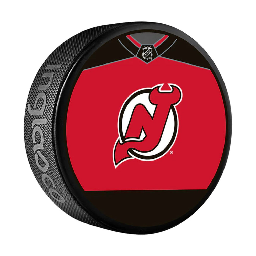 New Jersey Devils Logo Hockey Puck (Jersey Design) - Pastime Sports & Games