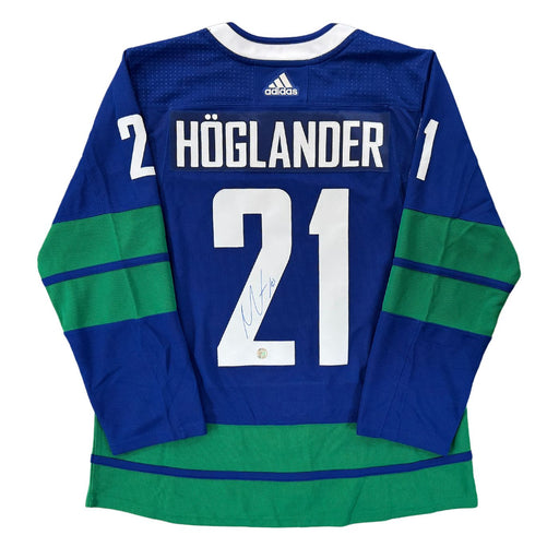 Nils Höglander Autographed Vancouver Canucks Adidas Climalite Home Jersey