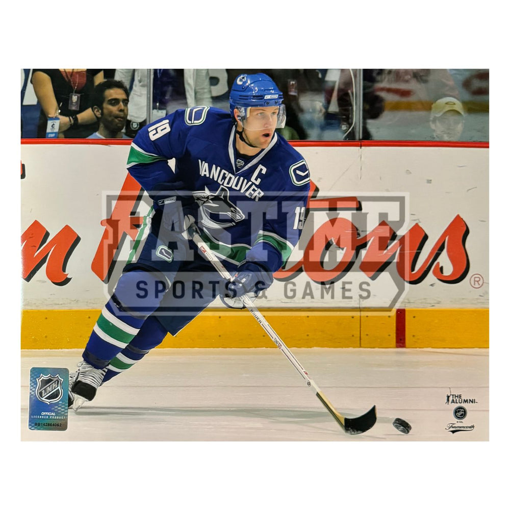 Markus Naslund Vancouver Canucks Photo (Skating With Puck In Blue Jersey) - Pastime Sports & Games