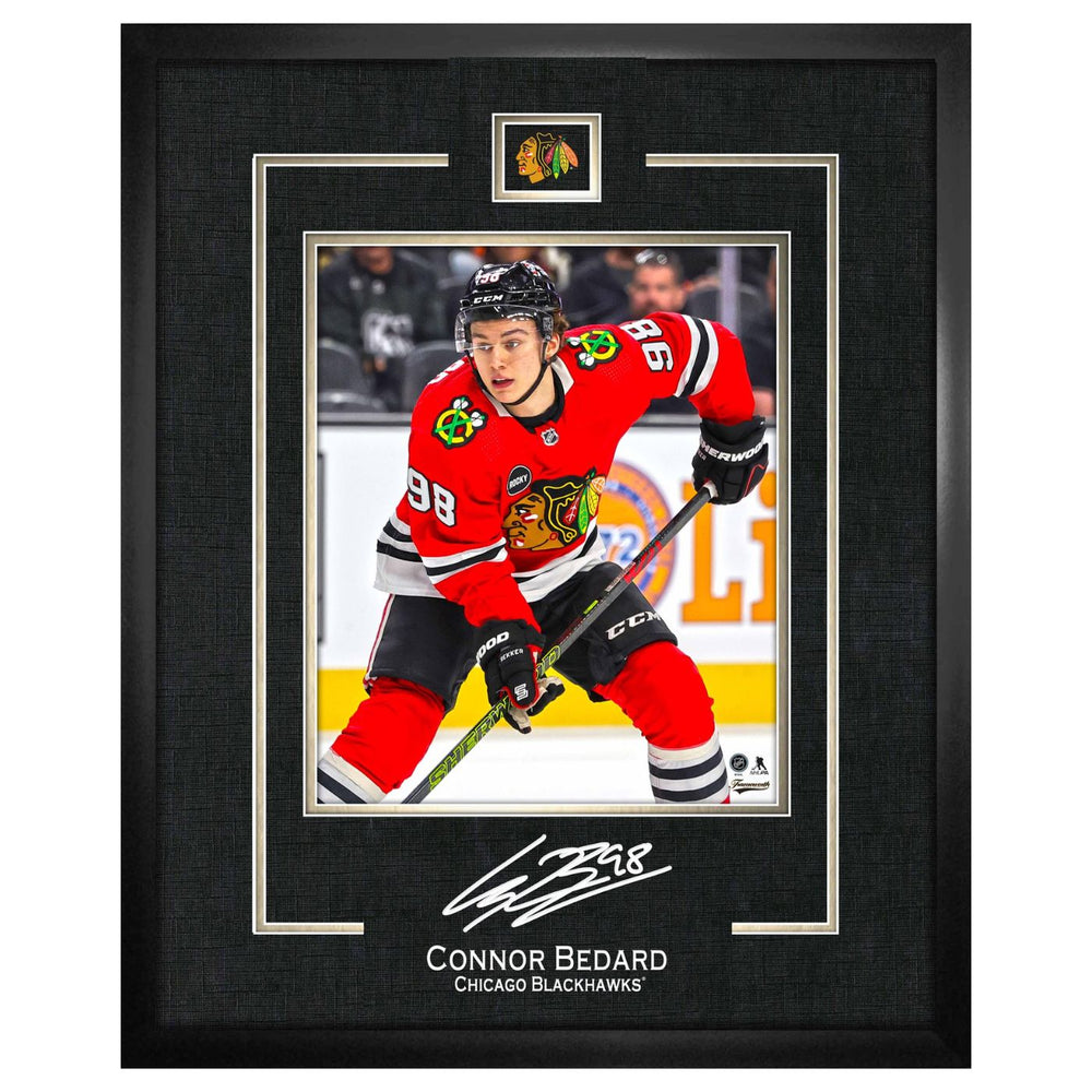 Connor Bedard 16X20 Chicago Blackhawks Framed Replica Signature