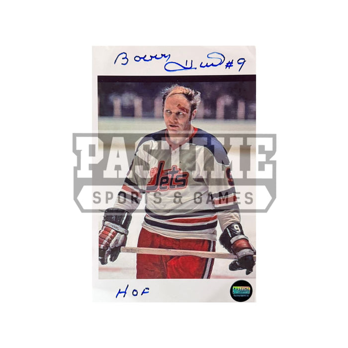 Bobby Hull Autographed Winnipeg Jets Photo (Band-Aid) - Pastime Sports & Games