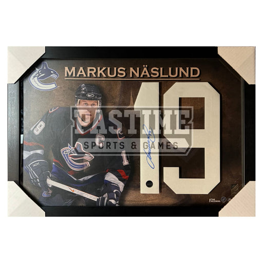 Markus Naslund Autographed Vancouver Canucks Framed Numbers - Pastime Sports & Games