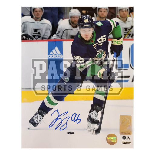 Andrei Kuzmenko Autographed Vancouver Canucks Photo (Skating With Puck) SALE! - Pastime Sports & Games