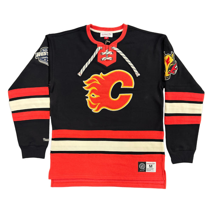 Heritage Lace Up Crew Hockey Necks Calgary Flames