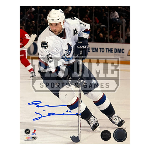 Trevor Linden Autographed Vancouver Canucks Photo (Away Jersey Skating With Puck) - Pastime Sports & Games