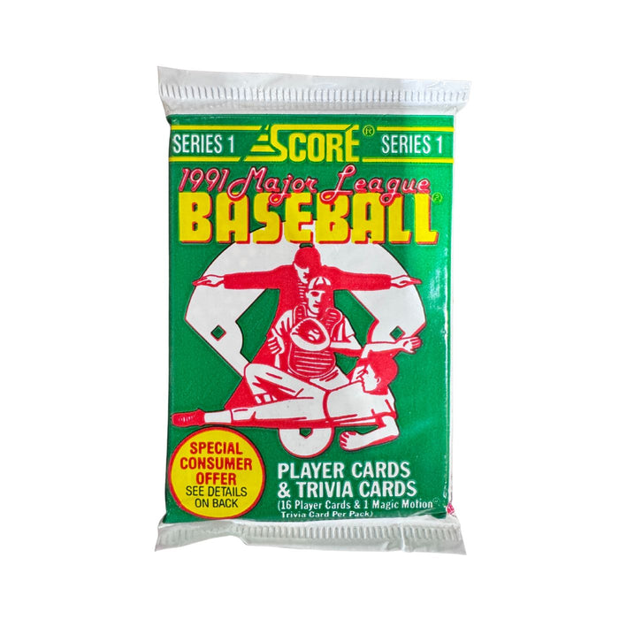 1991 Score Series One MLB Baseball Hobby Box/Pack - Pastime Sports & Games