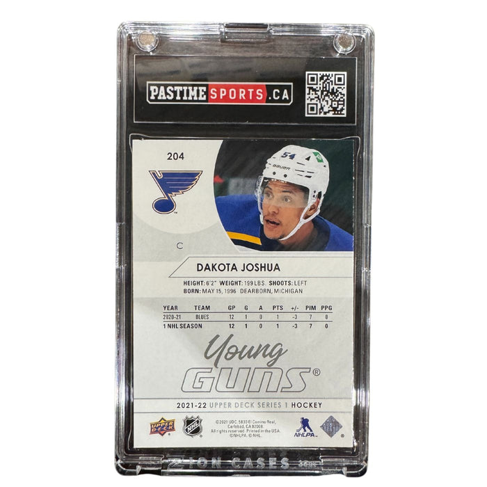 Dakota Joshua 2021/22 Young Guns Rookie Card Encased in Magpro - Pastime Sports & Games