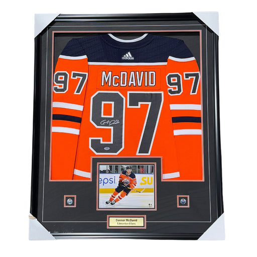 Connor McDavid Autographed Edmonton Oilers Framed Jersey